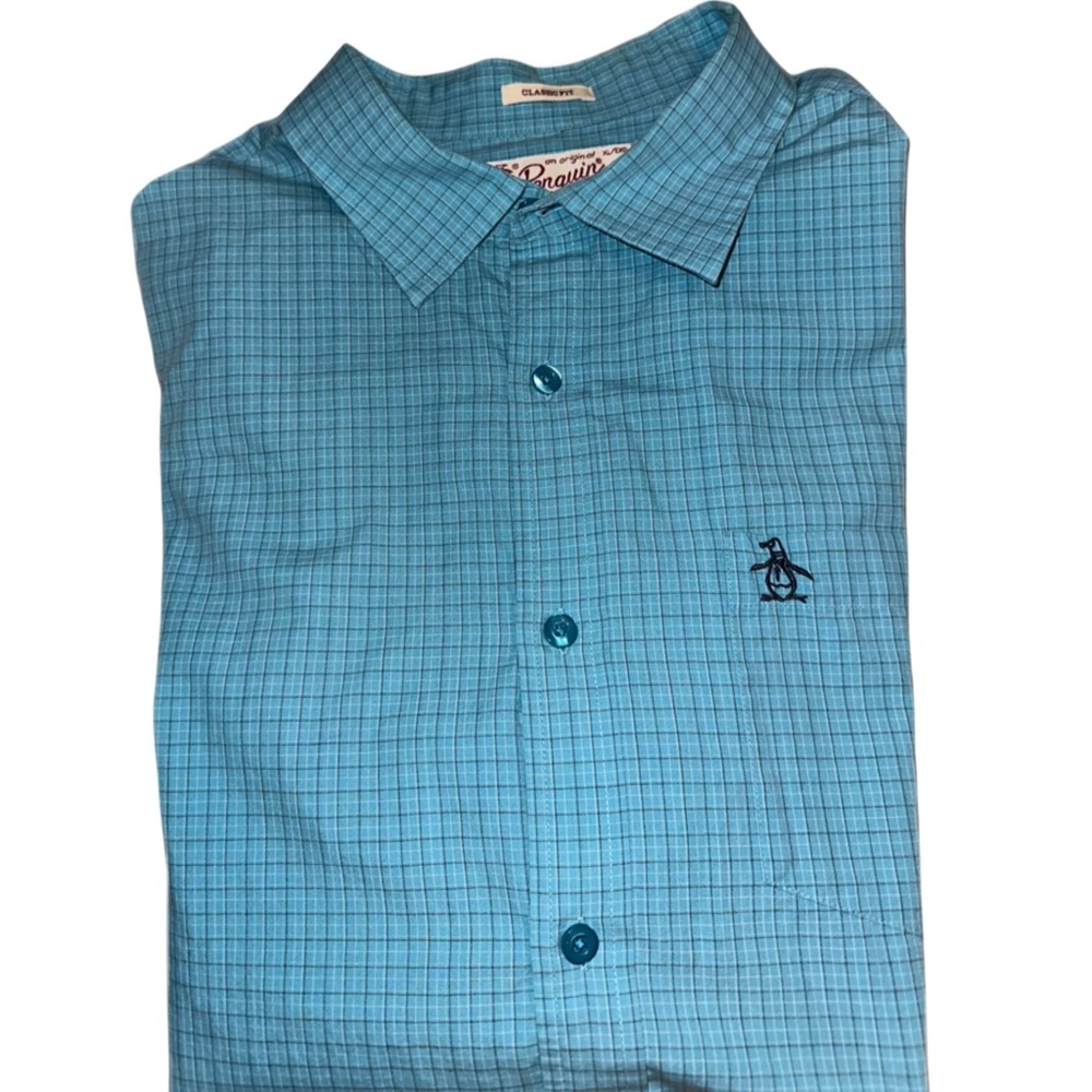 Original Penguin Classic Fit Short Sleeve Button Down with Pocket